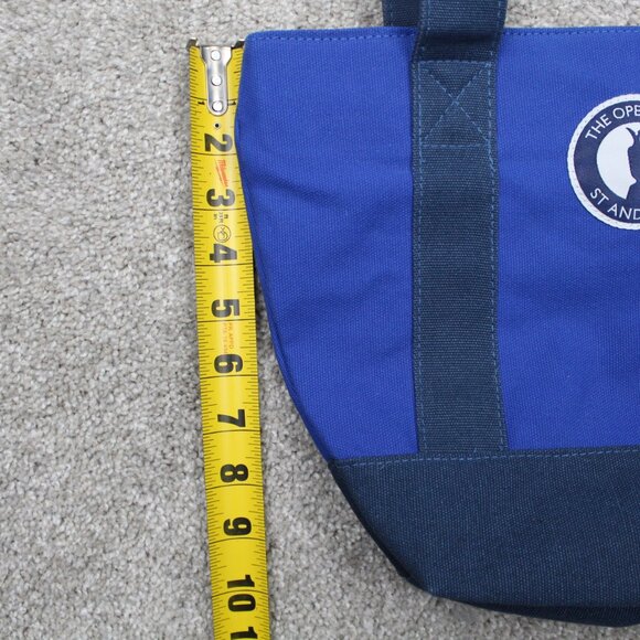 St. Andrews Golf Course 2010 The Open Collectors Bag Blue Canvas Tote 14" x 10" - Picture 10 of 11